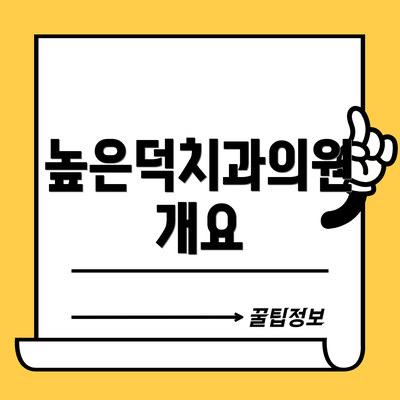 높은덕치과의원 개요