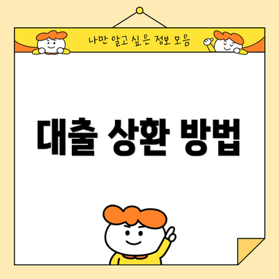 대출 상환 방법