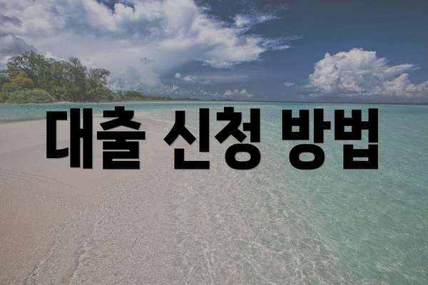 대출 신청 방법