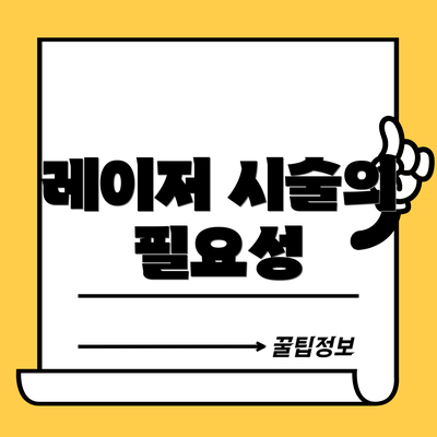 레이저 시술의 필요성
