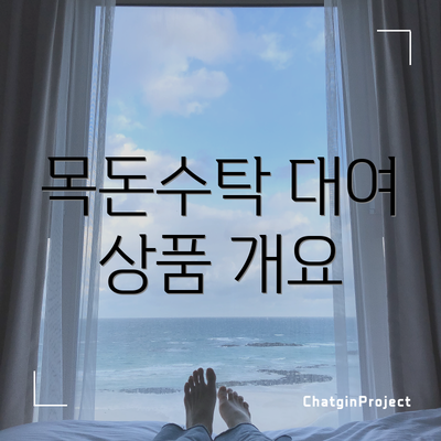 목돈수탁 대여 상품 개요
