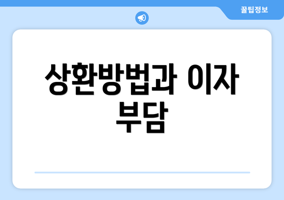상환방법과 이자 부담