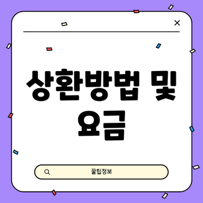 상환방법 및 요금