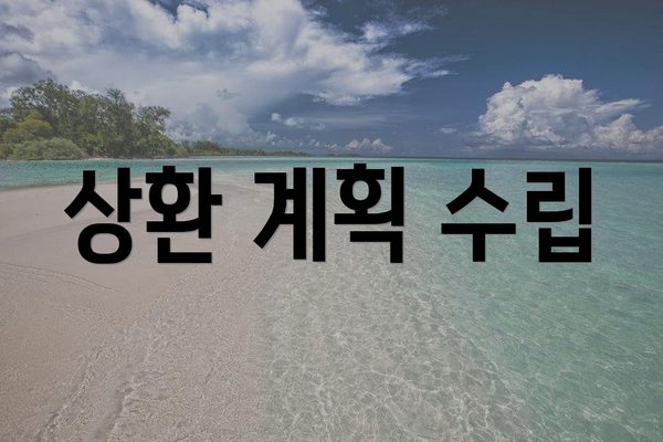 상환 계획 수립