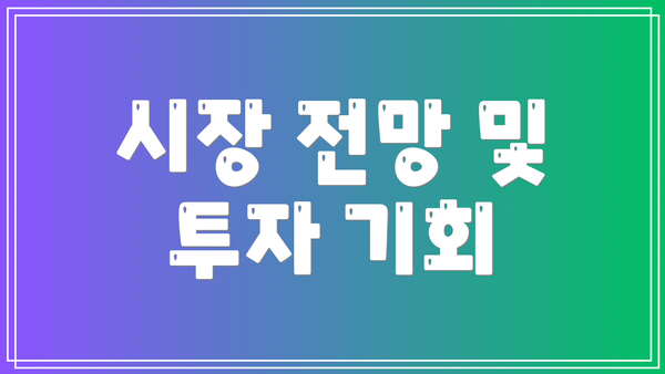 시장 전망 및 투자 기회