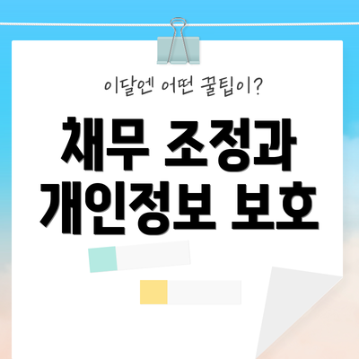 채무 조정과 개인정보 보호