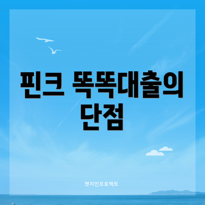 핀크 똑똑대출의 단점