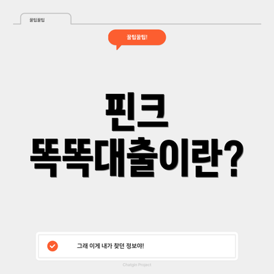 핀크 똑똑대출이란?