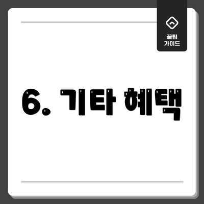 6. 기타 혜택