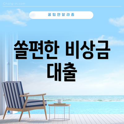 쏠편한 비상금 대출