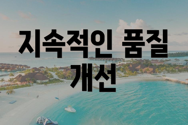 지속적인 품질 개선