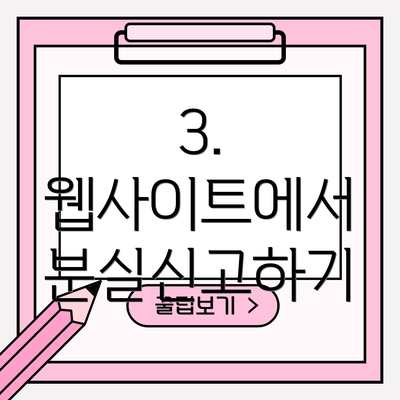3. 웹사이트에서 분실신고하기