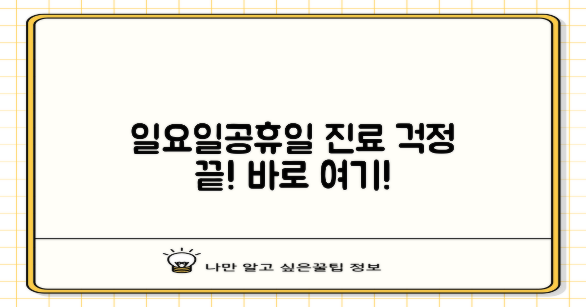 일요일·공휴일 진료, 걱정 끝