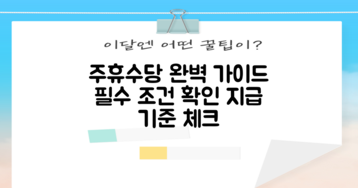 주휴수당 체크리스트: 기본 조건 및 지급 기준 완벽 가이드