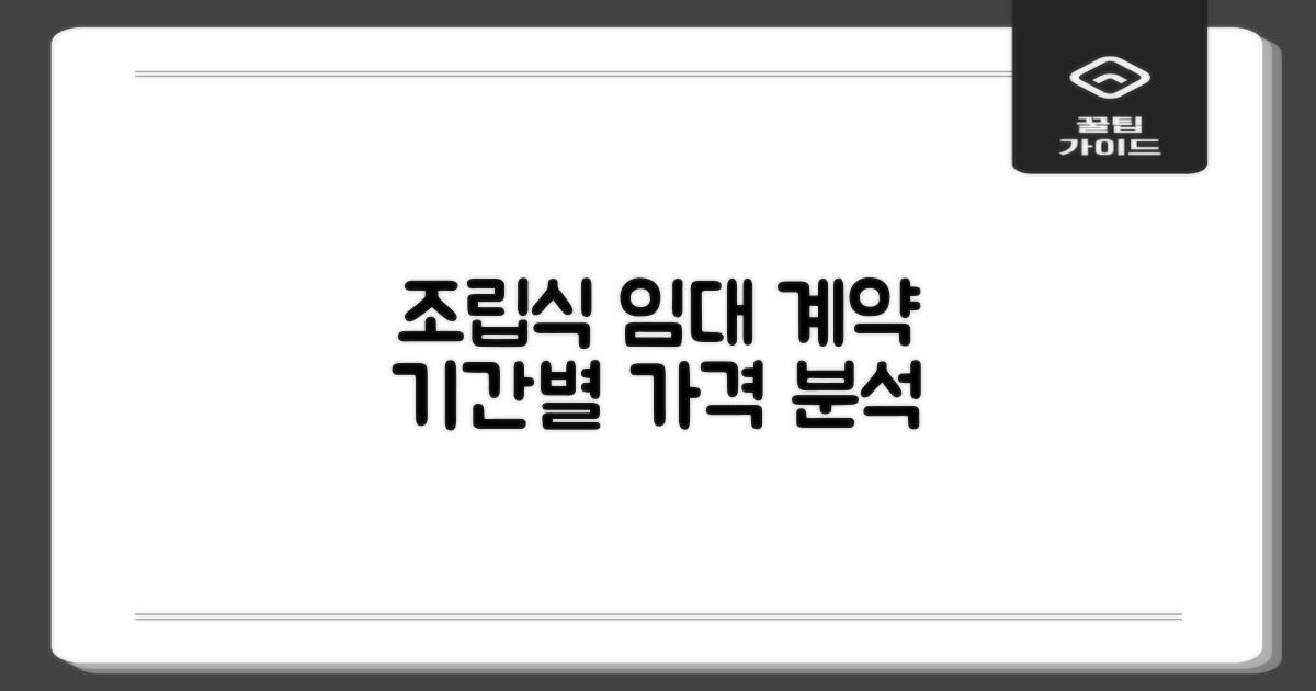 계약 기간 따른 조립식 주택 임대 가격 이해하기
