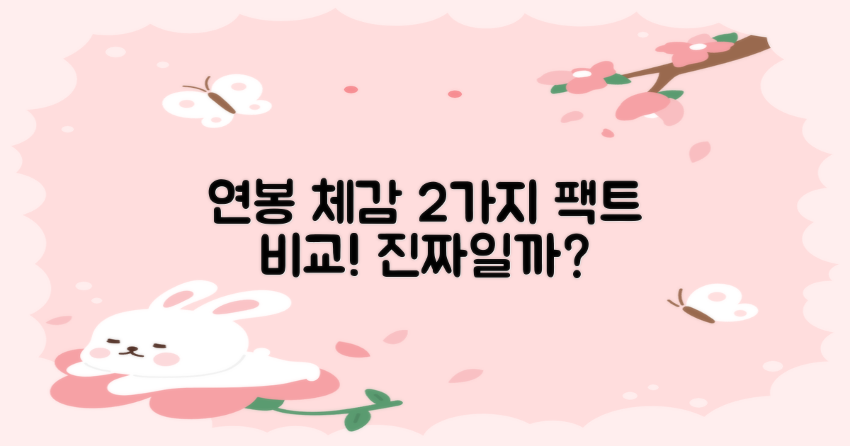 2가지 연봉 체감 비교