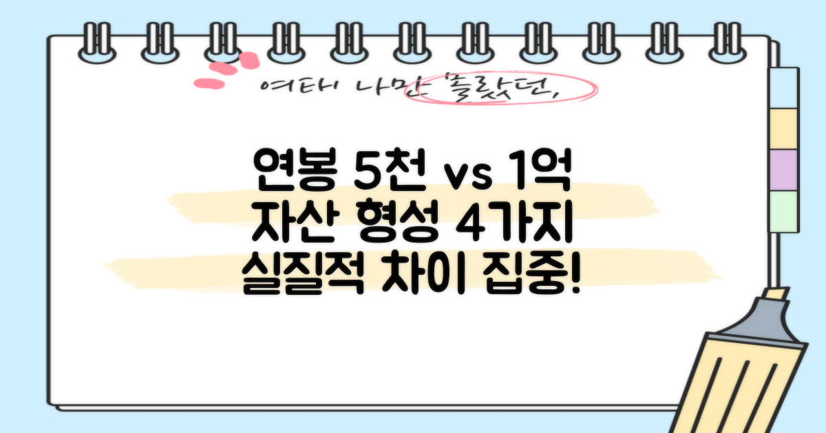 연봉 5000만원 vs 1억, 4가지 자산 형성의 실질적 차이