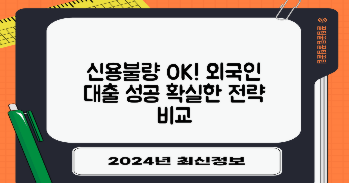 성공적인 대출을 위한 팁: 신용불량 외국인 대출 전략 비교