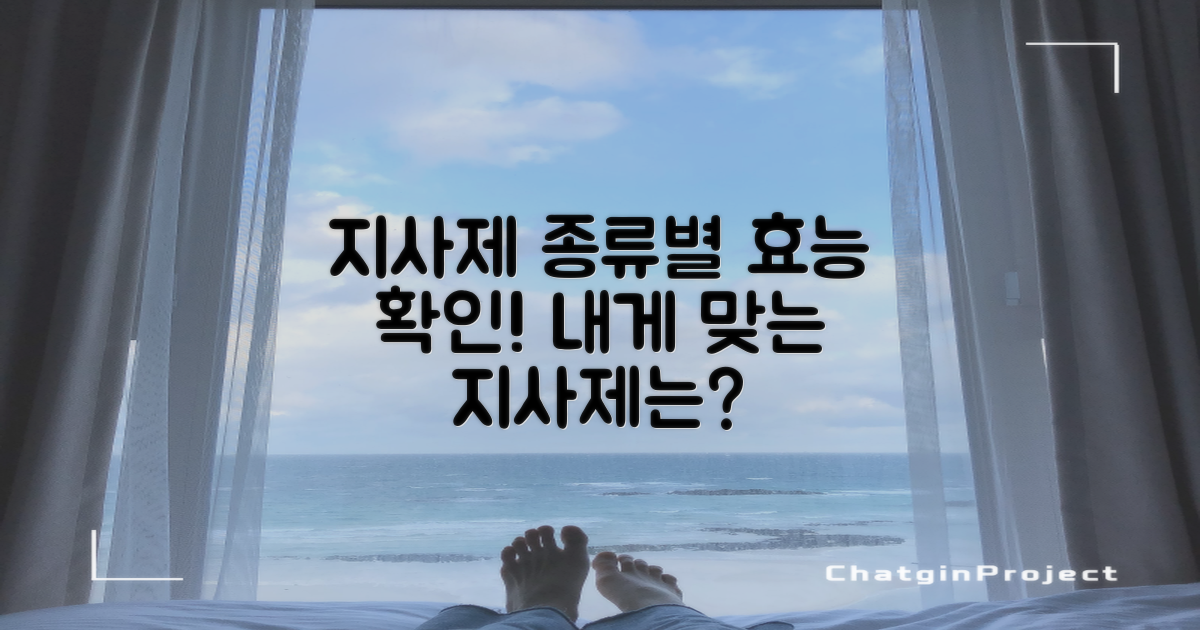 지사제 종류별 효능을 확인하세요!