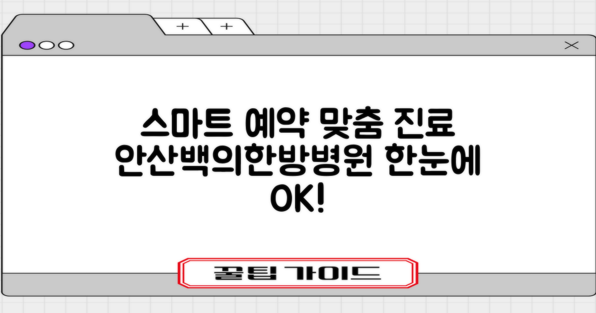 안산백의한방병원: 스마트한 예약부터 맞춤 진료까지