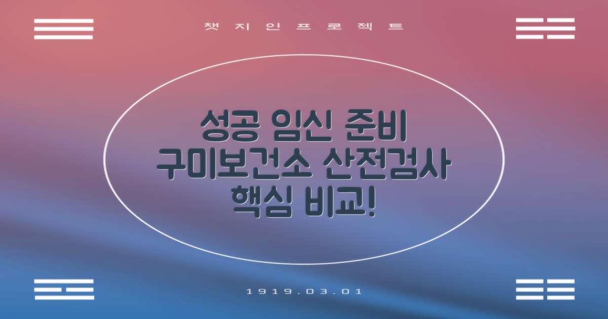 성공적인 임신 준비: 구미보건소 산전검사, 무엇을 비교해 볼까?