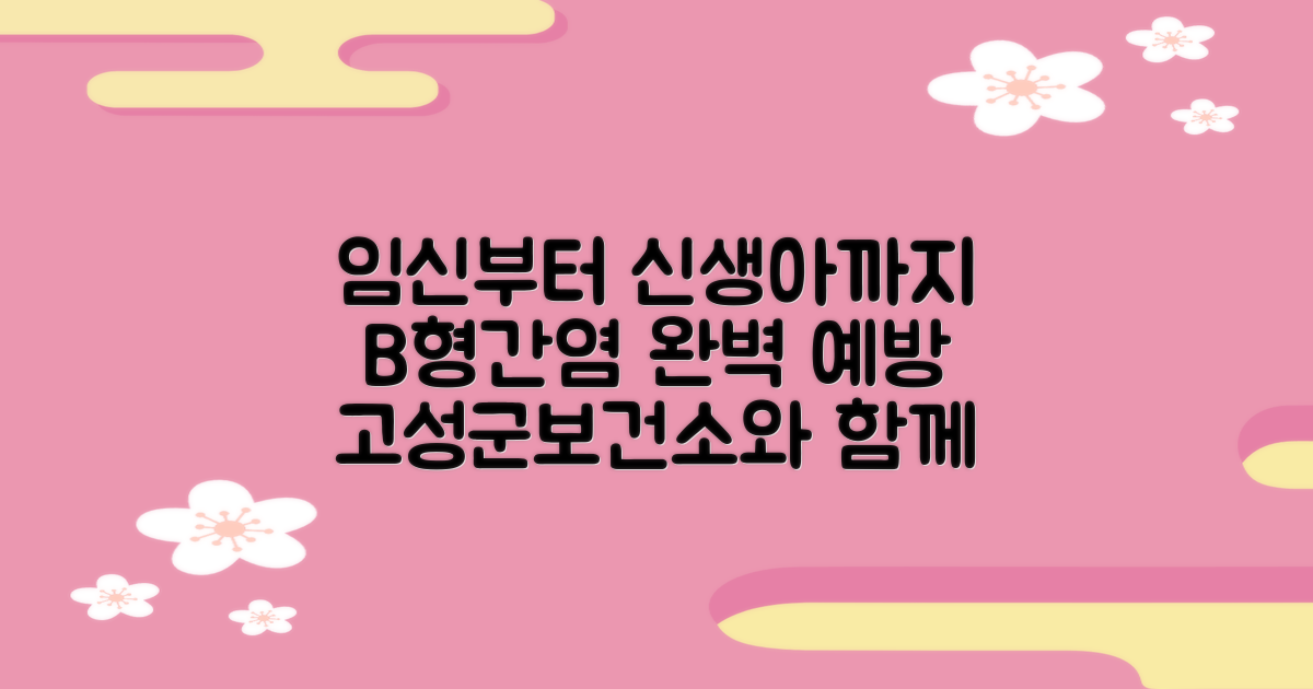 임산부와 신생아, B형간염 예방: 고성군보건소와 함께하는 단계별 가이드