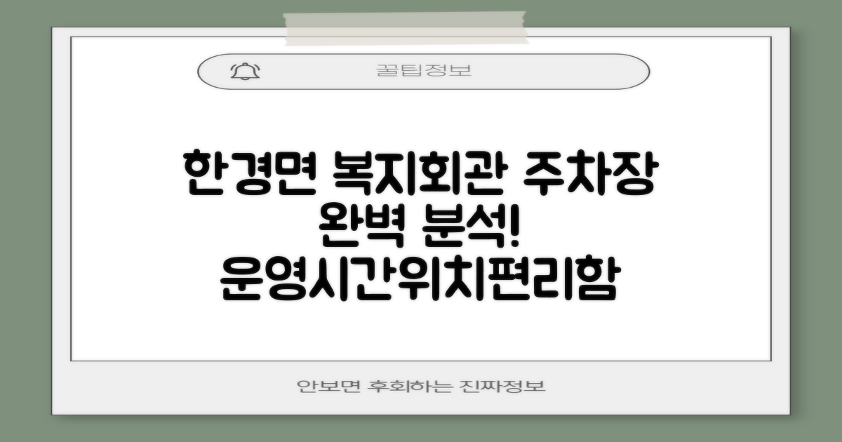 한경면 종합복지회관 주차장: 운영시간, 위치, 편리함까지 완벽 분석!