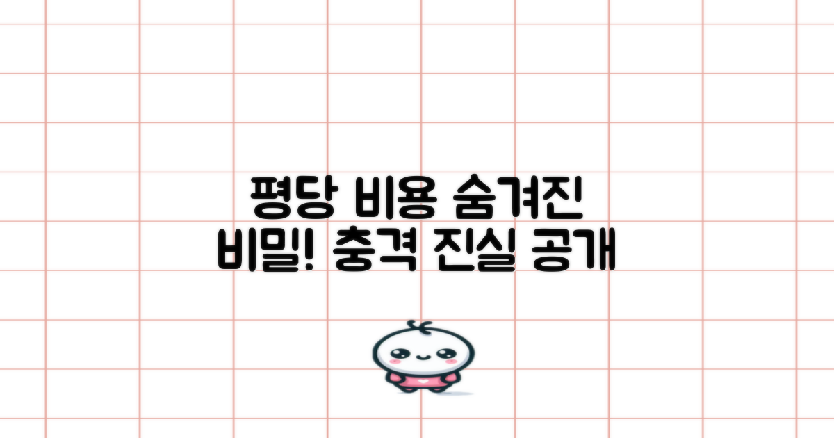 평당 비용, 숨겨진 비밀은 무엇일까?