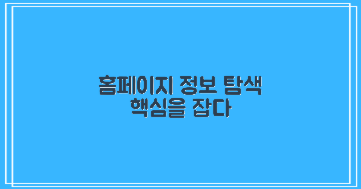 홈페이지, 실질적 정보 탐색