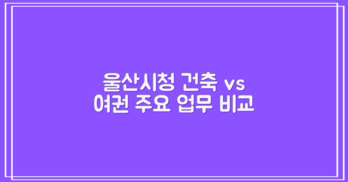 울산광역시청, 건축과와 여권과의 주요 업무 비교 분석