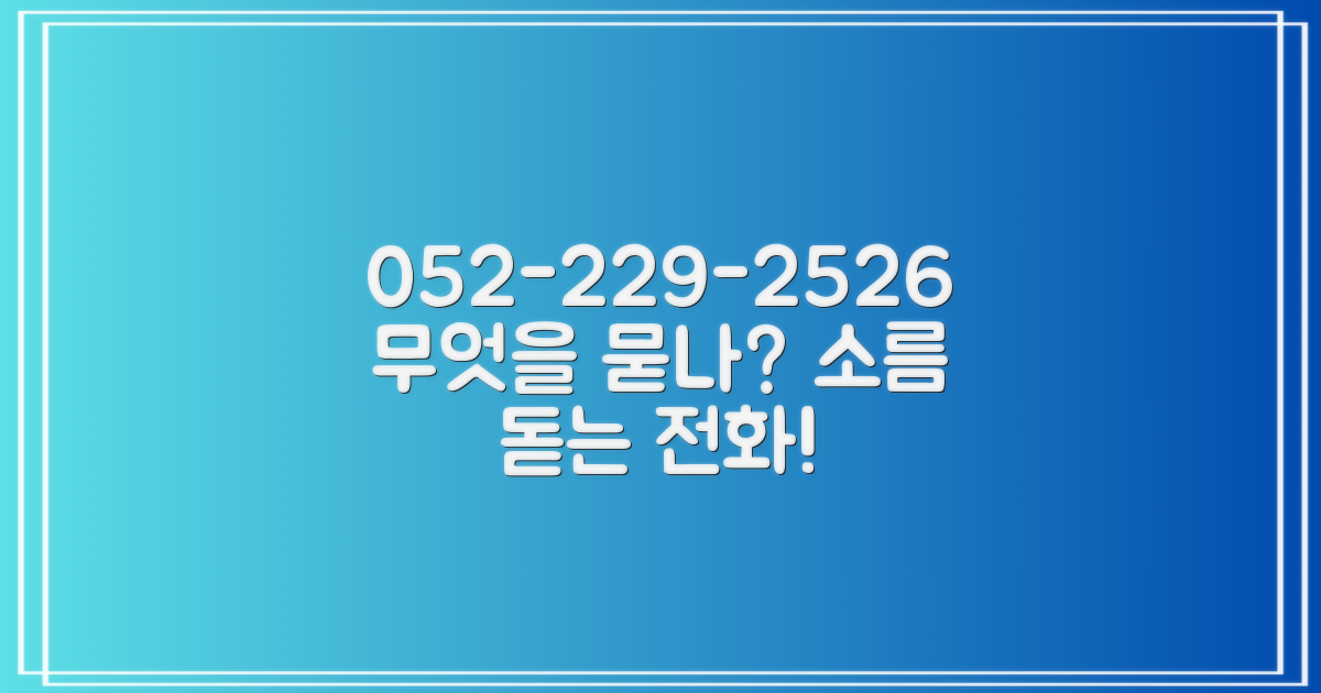 052-229-2526, 무엇을 묻나