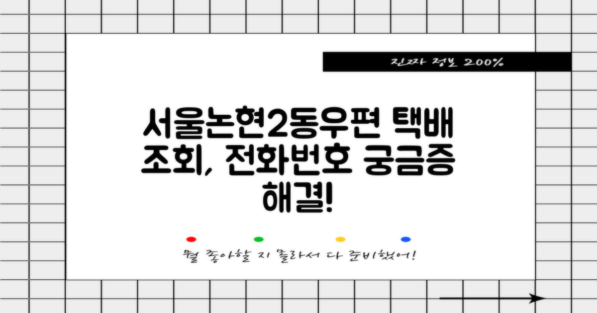 서울논현2동우편취급국: 택배 조회, 정확한 전화번호가 궁금하신가요?