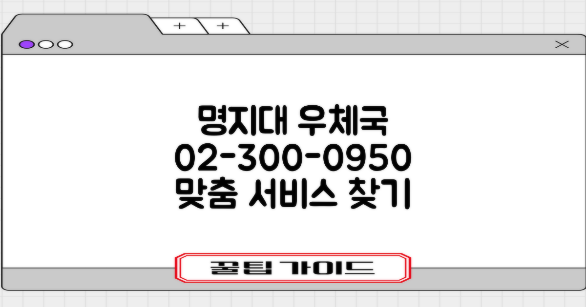명지대학교우편취급국: 02-300-0950, 당신에게 맞는 서비스 선택하기