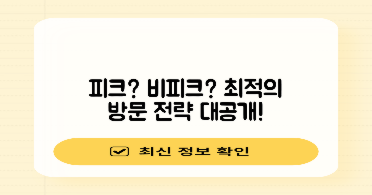 피크 vs. 비피크: 현명한 방문 전략