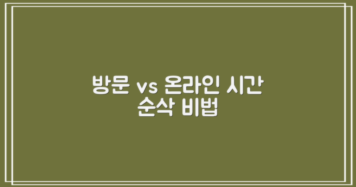 방문 vs. 온라인: 시간 절약 비법