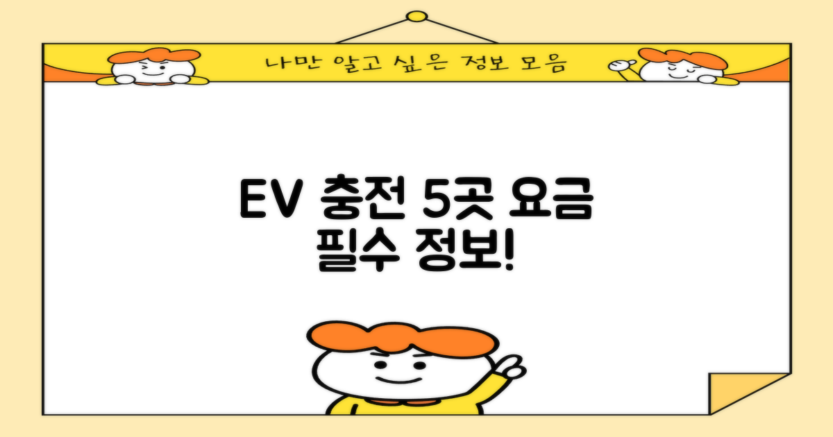 전기차 충전 5곳과 요금 안내