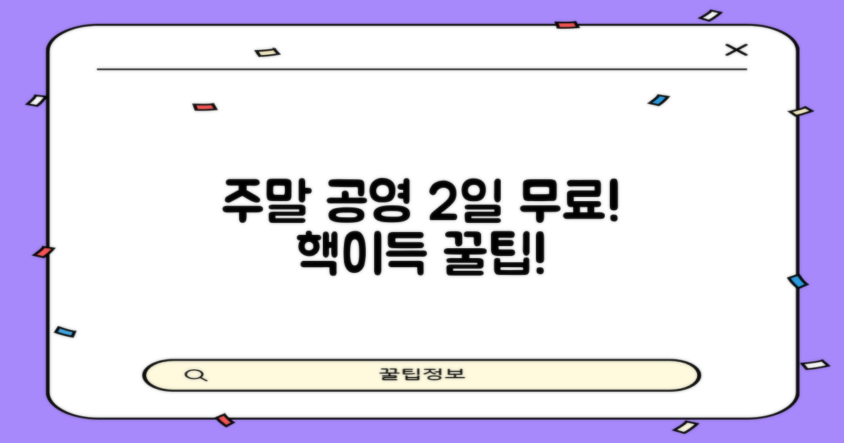 주말 공영 2일 무료 활용팁