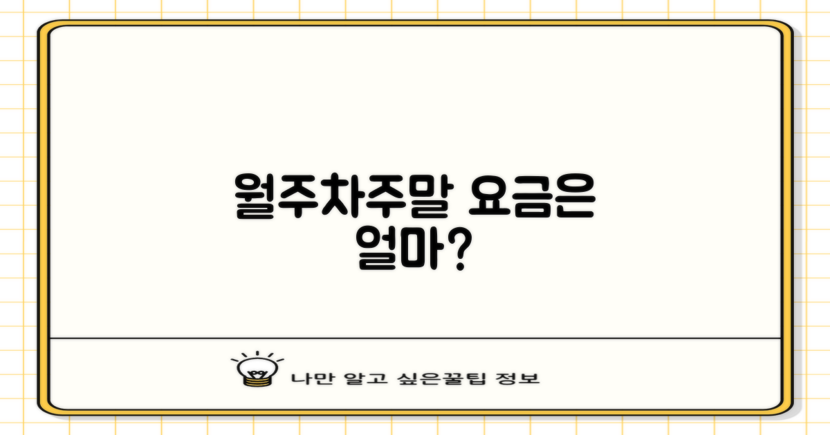 월주차/주말, 요금은?