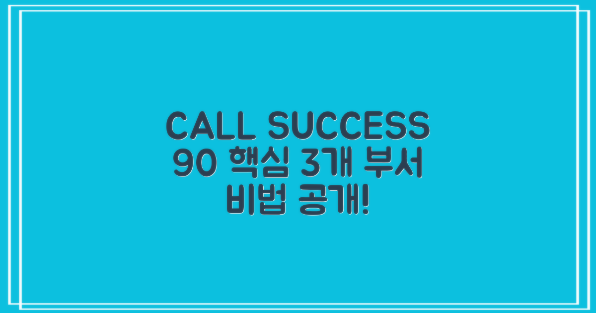 핵심 3개 부서, 전화 연결률 90%