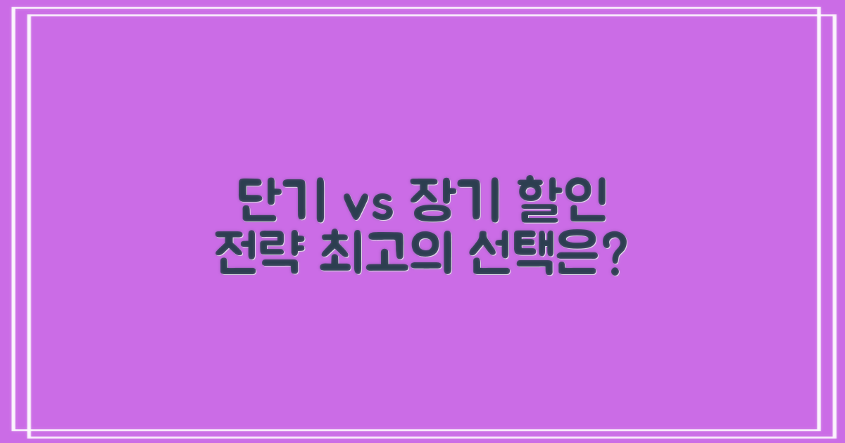 단기 vs 장기 할인 전략