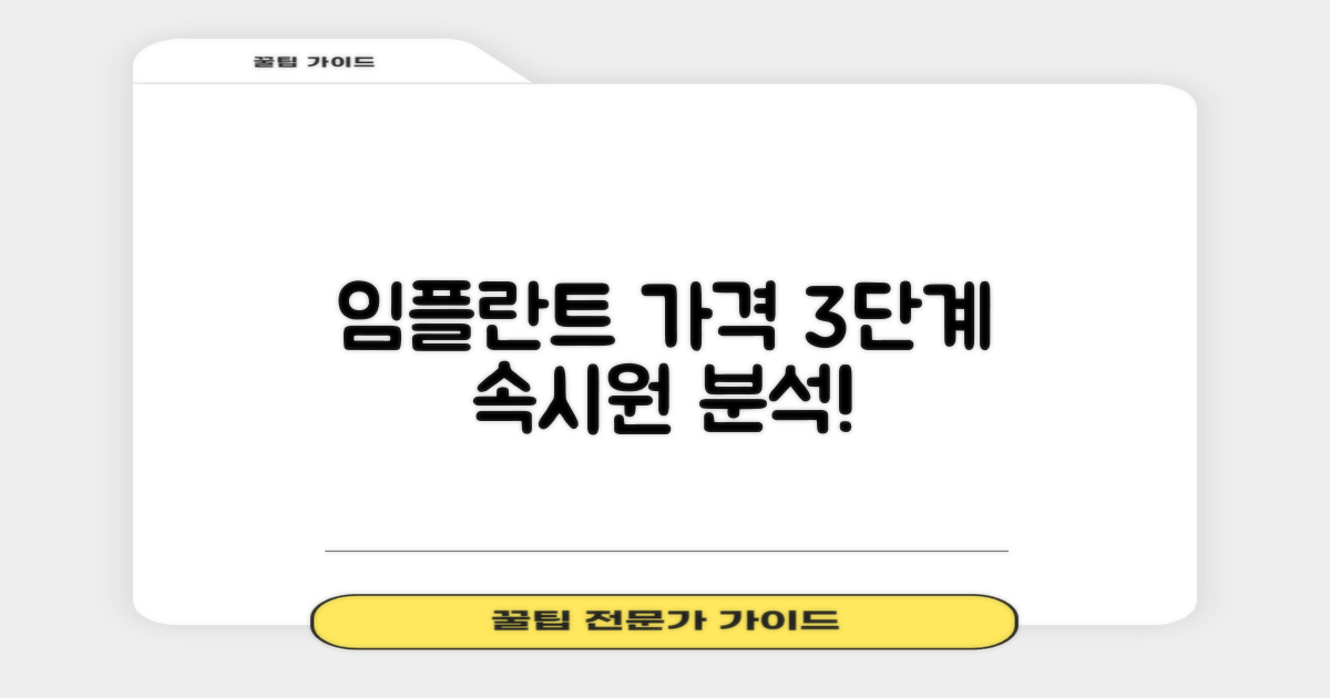 임플란트 3가지 가격대 분석