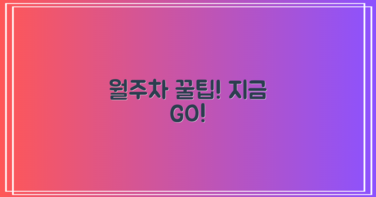 월주차 꿀팁, 지금 바로 시작!