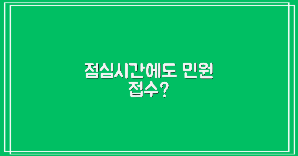 점심시간에도 민원 가능할까요?