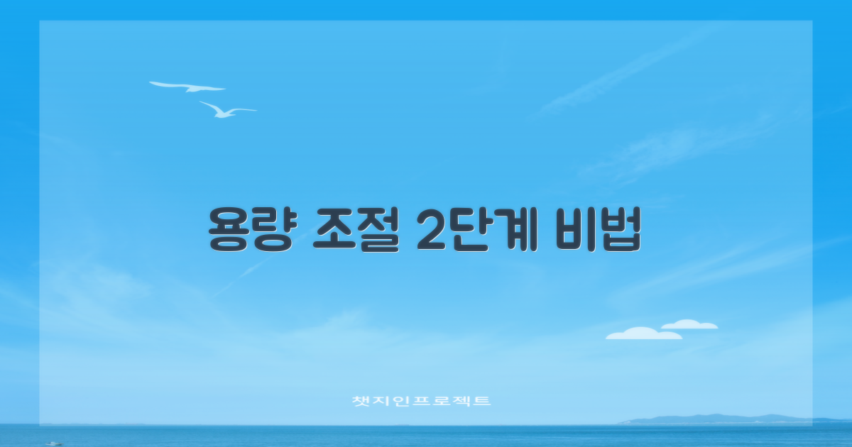 용량 조절 2단계 원칙