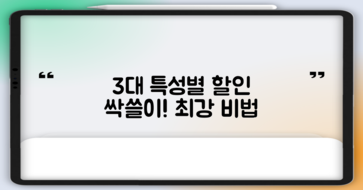 3대 특성별 할인 비법