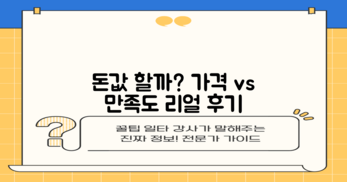 실제 후기로 본 가격 vs 만족도