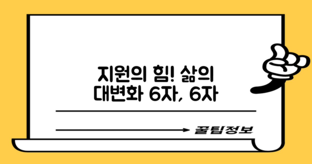 지원 전후 삶 변화