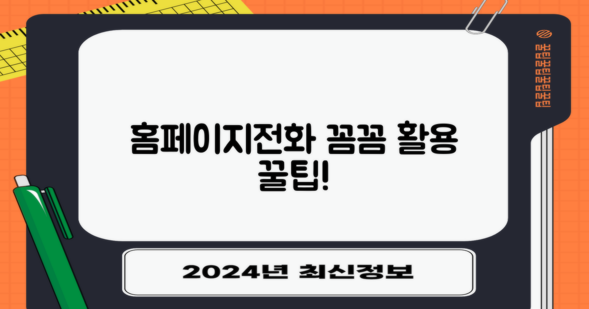 홈페이지·전화, 꼼꼼하게 활용!