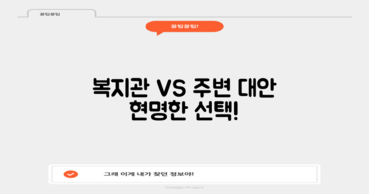 복지관 vs 주변 대안