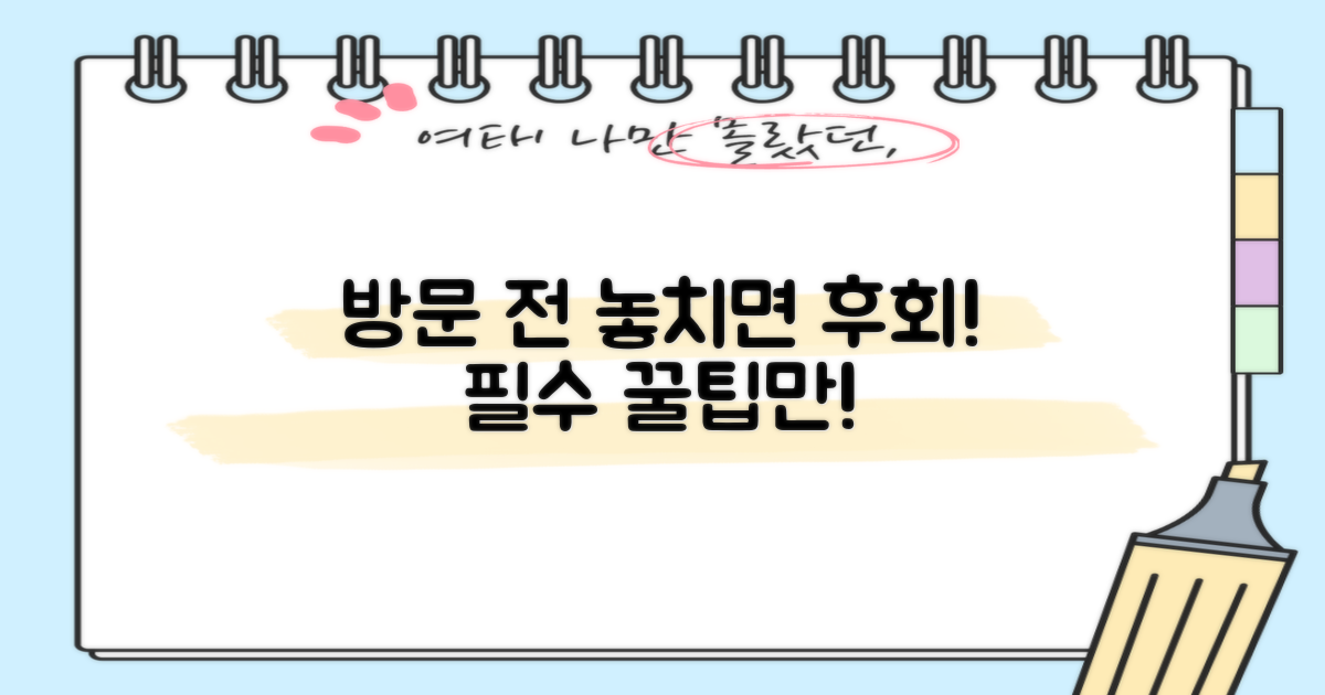 방문 전 꼭 알아야 할 꿀팁